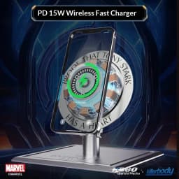 In Stock Killerbody Licensed Iron Man Chest Arc Reactor Wireless Magnetic Charger Alloy Base Desktop Charging Station For Phones