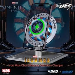In Stock Killerbody Licensed Iron Man Chest Arc Reactor Wireless Magnetic Charger Alloy Base Desktop Charging Station For Phones