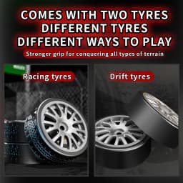 Oike 4WD Drift Racing RC Car with LED Light High Speed 2.4G Radio Remote Control 4x4 Race Sports Cars for Kids Toy Gift
