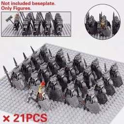 Mini Middle Ages Lord Rings Medieval Dwarf Wild Boar Goat Chariot Army Figures Building Blocks Bricks Kids Toys Christmas Gift