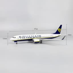 1:85 Scale Airplane Toy B737-800 Airplanes RYANAIR Airline Aircraft Model With Base Landing Gears Resin Miniature Plane For Kids