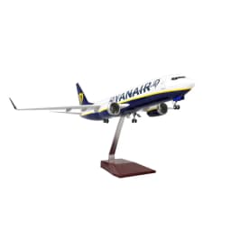 1:85 Scale Airplane Toy B737-800 Airplanes RYANAIR Airline Aircraft Model With Base Landing Gears Resin Miniature Plane For Kids
