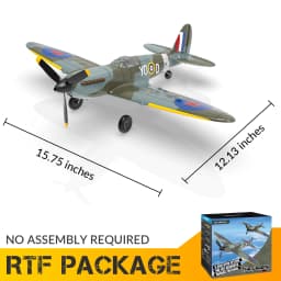 Volantex New Spitfire RC Plane EPP 400mm Wingspan RC Fighter One Key Aerobatic 2.4G 4CH RTF RC Plane