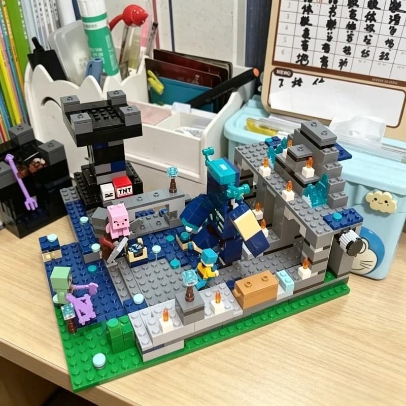 MOC Black Warden Sword Outpost Children's Building Block Model Toy Birthday Gift