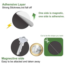 Evemodel 70pcs Miniature Self-adhensive Magnetic Bases 32mm Round Bases for Wargames CMB0132