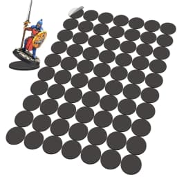 Evemodel 70pcs Miniature Self-adhensive Magnetic Bases 32mm Round Bases for Wargames CMB0132