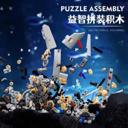 Cyberpunk Mechanical Shark Building Blocks Steampunk Ocean Whale Bricks Toy with LED Light DIY Model Assembly Kit Gift