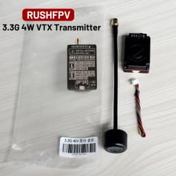 RUSHFPV 3.3G 4W VTX Transmitter Module 3170-3470MHz 3.3G Goggles VRX Video Transmission Receiver for Long Rang FPV Racing Drone
