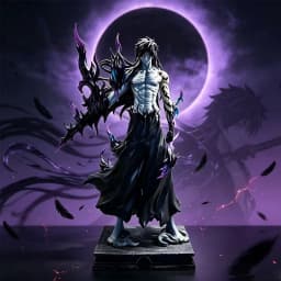 25cm Kurosaki Ichigo No Moon Anime Action Figure Model Statue Desktop Ornament Small Gift Christmas Day Gift Decoration