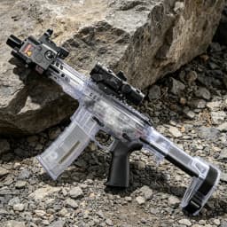 SLR Nylon Electric Gel Ball Blasting Toy Gun, Automatic Splash Ball Blaster, Suitable for Outdoor Shooting Games [No Bullets]