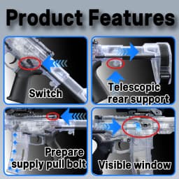 SLR Nylon Electric Gel Ball Blasting Toy Gun, Automatic Splash Ball Blaster, Suitable for Outdoor Shooting Games [No Bullets]