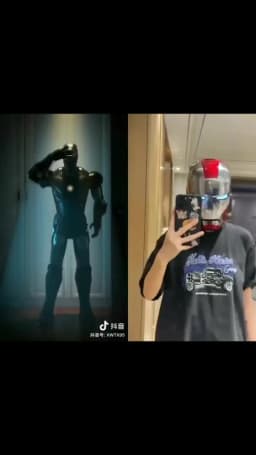 The Avengers 1/1 Iron Man Mk5 Helmet Wearable And Transformable Voice-Activated Electric Opening Closing Mk17 Decoration Gift