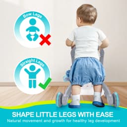 Cartoon Baby Push Walker Toy with Music Drawing Board Multifunction Activity Toddler Walker Learning Walk for 6M+ Infant