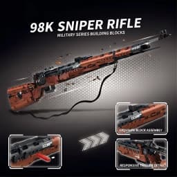 1206PCS Historical Rifle Model Kit Classic Bolt Action Sniper Building Set for Adult Collector Mechanical Engineering Project