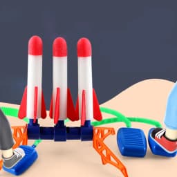 Kids Rocket Launcher Step Pump Power Air Pressed Stomp Outdoor Family Games Skyrocket Birthday Gifts Sports Toys For Children