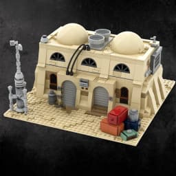 Moc Desert House Village  Star Movie Tatooine Mos Eisley Cantina Compatible 75290 Building Blocks Bricks War Base Toy present