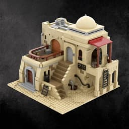 Moc Desert House Village  Star Movie Tatooine Mos Eisley Cantina Compatible 75290 Building Blocks Bricks War Base Toy present
