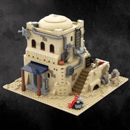 Moc Desert House Village  Star Movie Tatooine Mos Eisley Cantina Compatible 75290 Building Blocks Bricks War Base Toy present