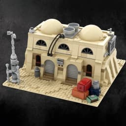 Moc Desert House Village  Star Movie Tatooine Mos Eisley Cantina Compatible 75290 Building Blocks Bricks War Base Toy present
