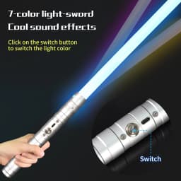 RGB EMetal Lightsaber Dueling Smooth Swing Sword Sabre De Luz 14 Color Changing with Sounds Flashing Toy