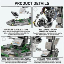 GLaDOS Portal 2 with LED Motor Building Blocks Decrypt Puzzle Game Evil Robot Aperture Lab Brick Model Kit Adults DIY Gift 1976PCS