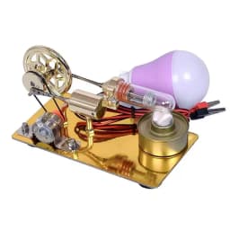 Mini Stirling Engine Model Generator with Light Color Engine Physics Experiment Popular Science DIY Production Invention Toy