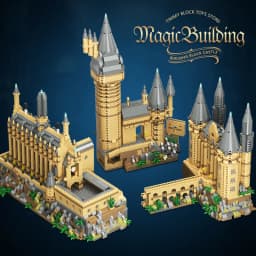 6000Pcs Medieval Magic Castle Building Blocks Set Hogwarts MOC Bricks Toys Potter Educational Gifts Adult Micro Block Model
