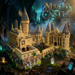 6000Pcs Medieval Magic Castle Building Blocks Set Hogwarts MOC Bricks Toys Potter Educational Gifts Adult Micro Block Model