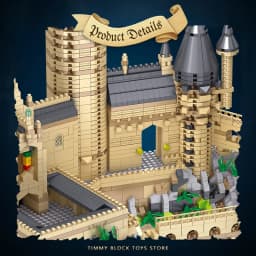 6000Pcs Medieval Magic Castle Building Blocks Set Hogwarts MOC Bricks Toys Potter Educational Gifts Adult Micro Block Model