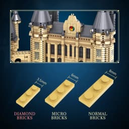 6000Pcs Medieval Magic Castle Building Blocks Set Hogwarts MOC Bricks Toys Potter Educational Gifts Adult Micro Block Model