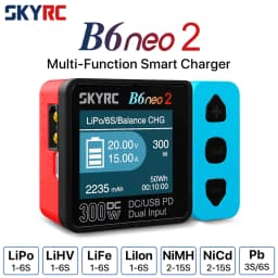 NEW SKYRC B6neo 2 Smart Charger Multi-Function 300W PD 80W for LiPo LiFe Lilon LiHV NiMH NiCd Pb Batteries DC Power Input