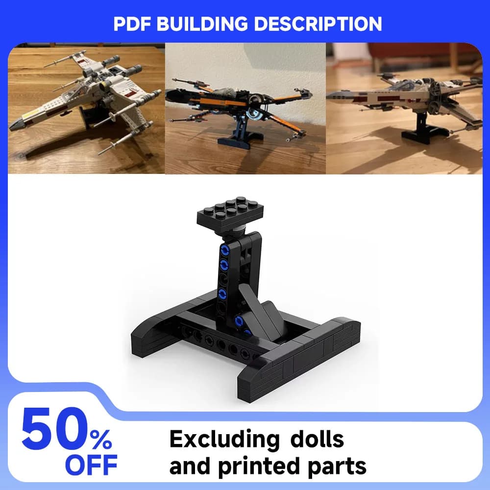 MOC Stand Display Building Block Stand for X-Wing Space Fighter 75102/75149/75218 Support Building Blocks Children's Toy Set