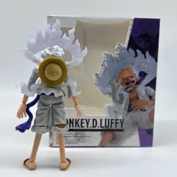 One Piece Monkey D. Luffy Gear 5 Sun God Nika Action Figure, Multi-Accessory Anime Figure Model Ornament