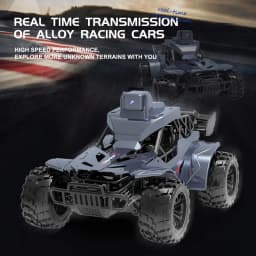 Rc Car with Camera Lcd Remote Fpv Real Time Transmission High Speed 2.4g Remote Control Car Voice Chat Toys For Kids Adults