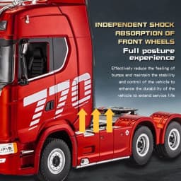 HUINA 1501 2.4G RC Truck With Light 1:18 4WD Full Scale 19CH Remote Control Car Alloy Heavy Truck Trailer Model Toy For Kid Gift