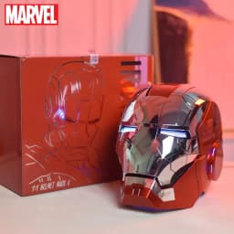 Marvel AutoKing Iron Man Mk5 Cosplay Helmet 1:1 Scale Wearable Model Toy With Voice Control And Light For Adults Birthday GiftS