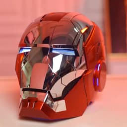Marvel AutoKing Iron Man Mk5 Cosplay Helmet 1:1 Scale Wearable Model Toy With Voice Control And Light For Adults Birthday GiftS