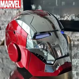 Marvel AutoKing Iron Man Mk5 Cosplay Helmet 1:1 Scale Wearable Model Toy With Voice Control And Light For Adults Birthday GiftS