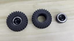1.3” Aluminum Beadlock Wheel Tires for 1/18 1/24 RC Crawler Car SCX24 Axial AX24 FMS FCX24 TRX4M Upgrade RC Ca
