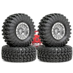 1.3” Aluminum Beadlock Wheel Tires for 1/18 1/24 RC Crawler Car SCX24 Axial AX24 FMS FCX24 TRX4M Upgrade RC Ca