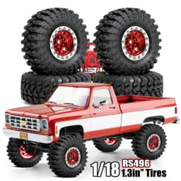 1.3” Aluminum Beadlock Wheel Tires for 1/18 1/24 RC Crawler Car SCX24 Axial AX24 FMS FCX24 TRX4M Upgrade RC Ca