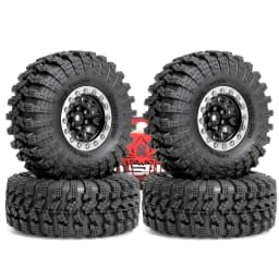 1.3” Aluminum Beadlock Wheel Tires for 1/18 1/24 RC Crawler Car SCX24 Axial AX24 FMS FCX24 TRX4M Upgrade RC Ca