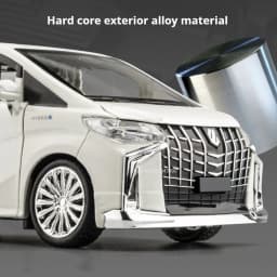 1:24 Alphard VS680 Remote-controlled Car Model Toy Models Alloy Body Rubber Tires Business Vehicle Models Music Light Gifts