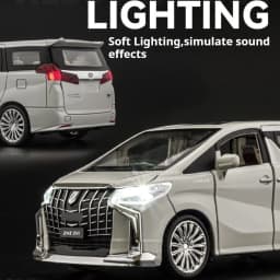 1:24 Alphard VS680 Remote-controlled Car Model Toy Models Alloy Body Rubber Tires Business Vehicle Models Music Light Gifts