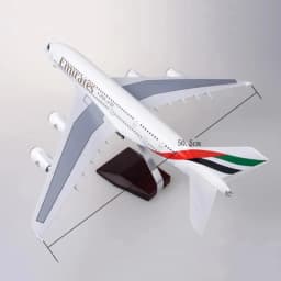 Airbus A380 UAE/Emirates Toy Plane Model 1/160 Scale 18 Inches Large Model Airplane Toy Kits with Stand Airliner Model Plane