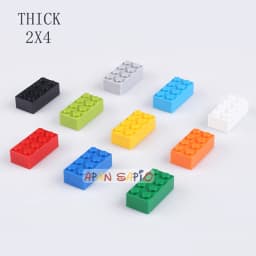 200pcs Thick 2x4 DIY Building Blocks Figures Bricks Educational Creative Compatible With 3001 Plastic Toys for Children Choice