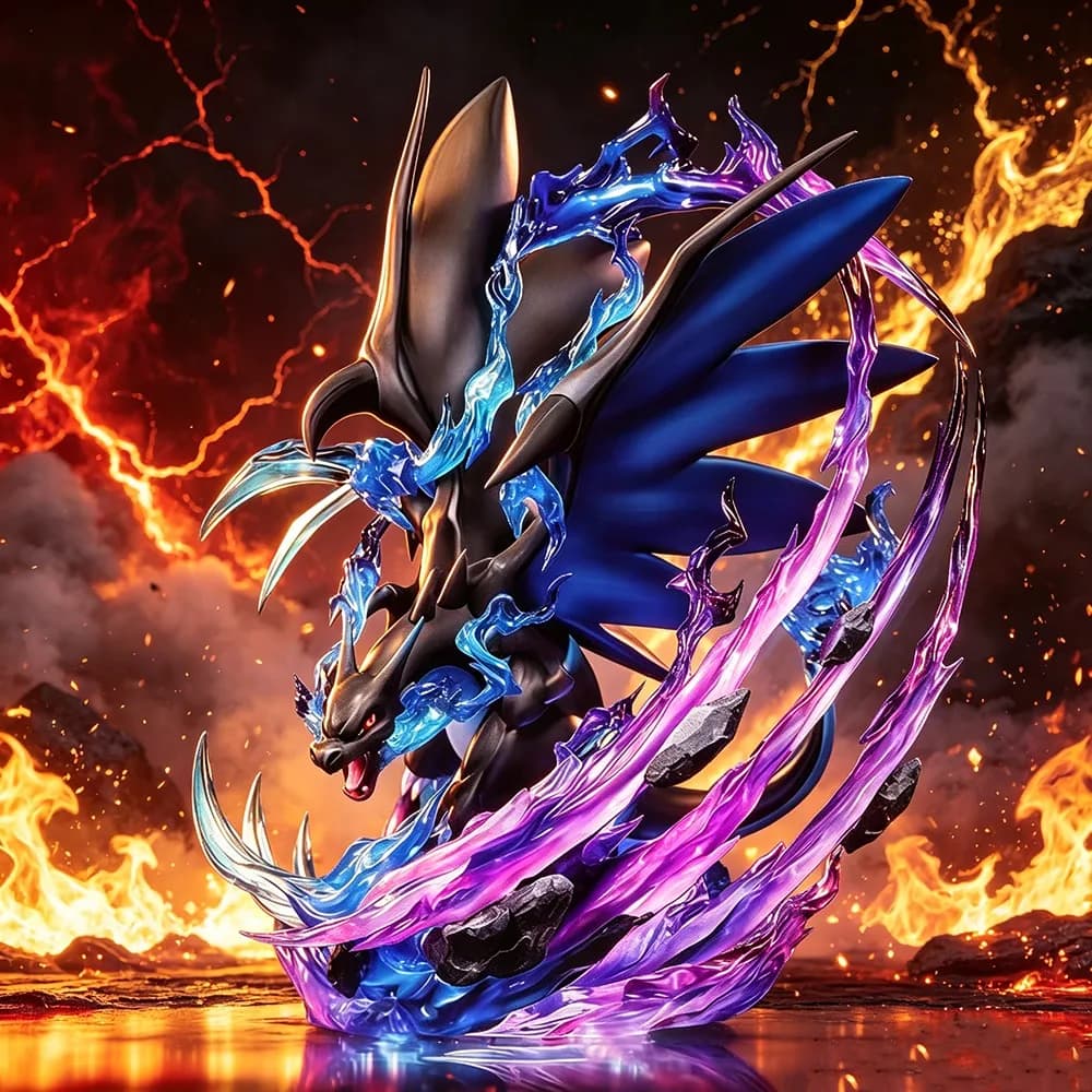 24cm/9.44in Anime Pokemon Figure Charizard X Action Figures Pvc Statue Desktop Ornamen Collection Model Toys Gifts