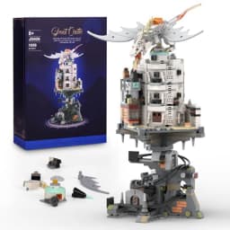 1056PCS Harry Castle Wizarding Bank Building Set MOC Adults Collectible Alley of Diagon Architecture Model Toys Kids Boys Gift