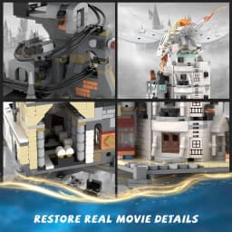 1056PCS Harry Castle Wizarding Bank Building Set MOC Adults Collectible Alley of Diagon Architecture Model Toys Kids Boys Gift