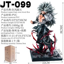 JT Dragon Ball Super Saiyan 5 Goku Pvc Statue Collectible Figure Desk Decoration Anime Merchandise Trendy Toy Gift For Men